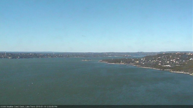 Lake Travis webcam, January 19, 2019 11:05 AM CT