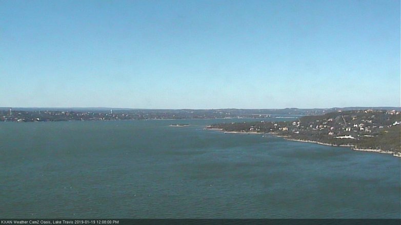 Lake Travis webcam, January 19, 2019 11:10 AM CT