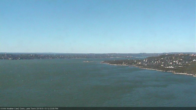 Lake Travis webcam, January 19, 2019 11:25 AM CT