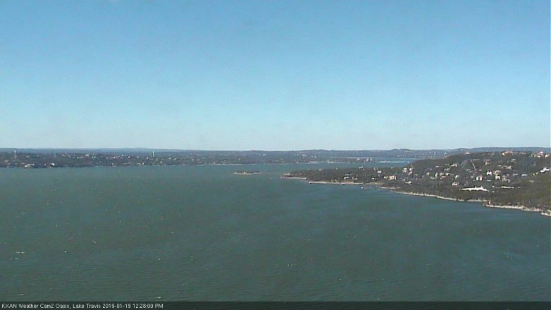 Lake Travis webcam, January 19, 2019 11:30 AM CT