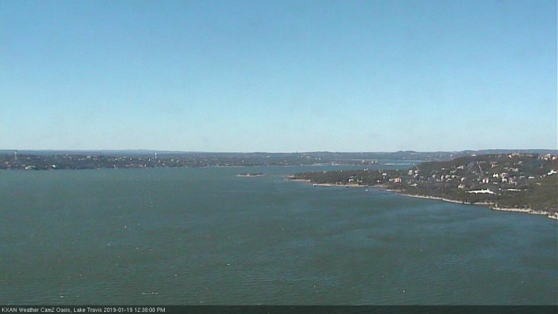 Lake Travis webcam, January 19, 2019 11:40 AM CT