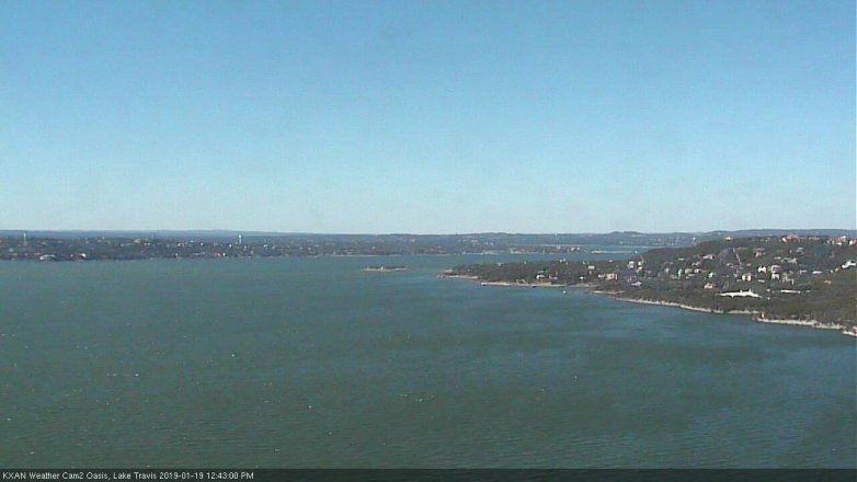 Lake Travis webcam, January 19, 2019 11:45 AM CT