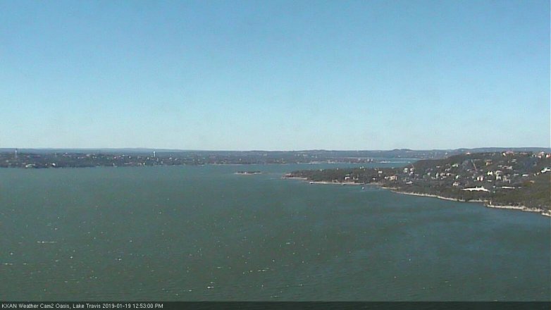 Lake Travis webcam, January 19, 2019 11:55 AM CT