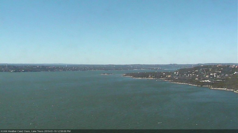 Lake Travis webcam, January 19, 2019 12:00 PM CT