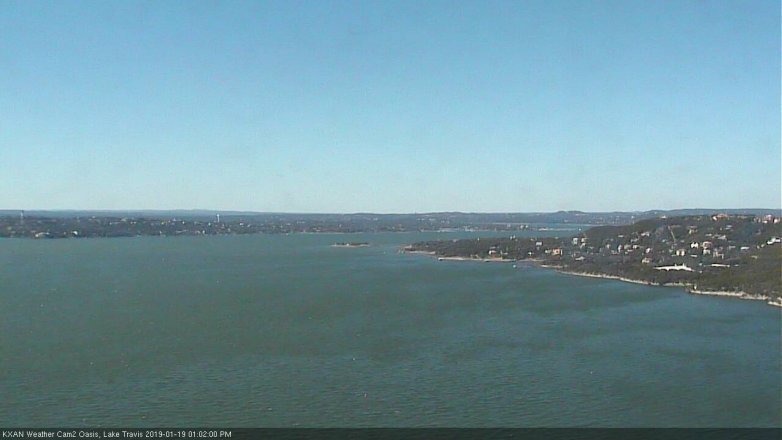 Lake Travis webcam, January 19, 2019 12:05 PM CT
