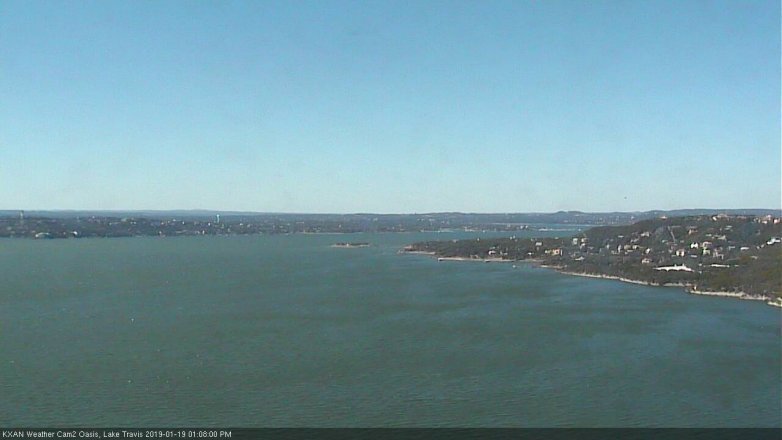 Lake Travis webcam, January 19, 2019 12:10 PM CT