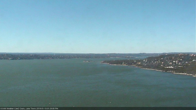 Lake Travis webcam, January 19, 2019 12:30 PM CT