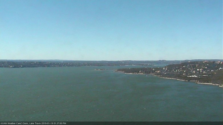 Lake Travis webcam, January 19, 2019 12:40 PM CT