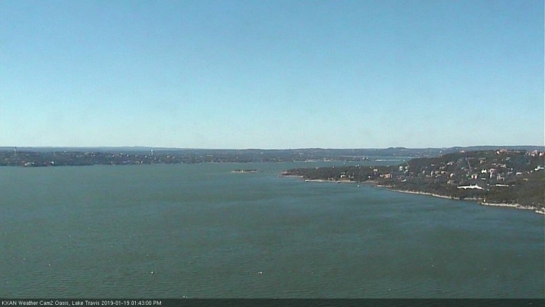 Lake Travis webcam, January 19, 2019 12:45 PM CT