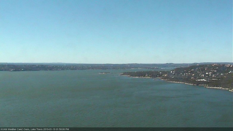 Lake Travis webcam, January 19, 2019 1:00 PM CT