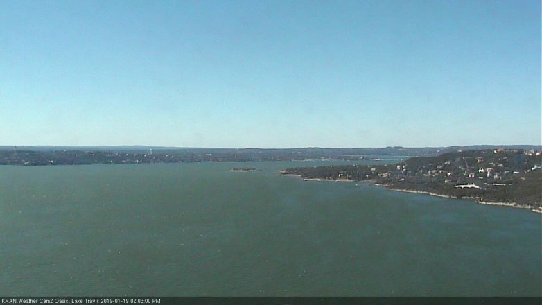 Lake Travis webcam, January 19, 2019 1:05 PM CT