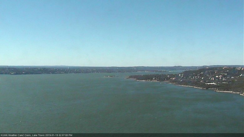 Lake Travis webcam, January 19, 2019 1:10 PM CT