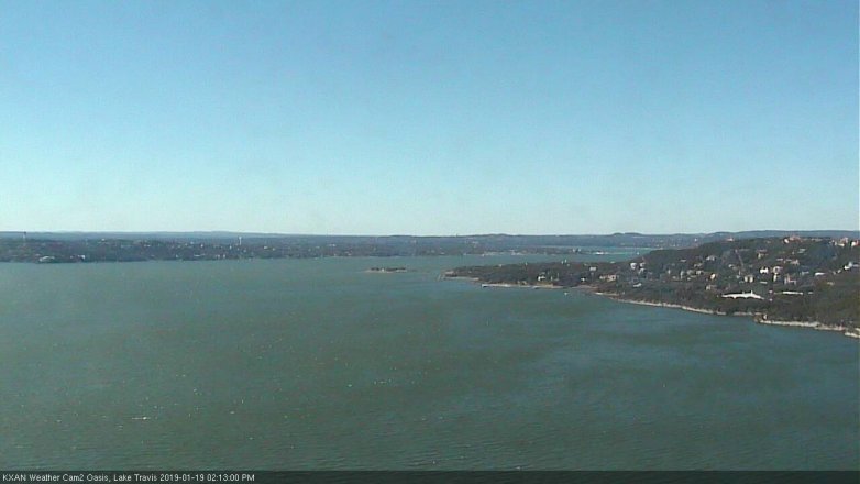 Lake Travis webcam, January 19, 2019 1:15 PM CT