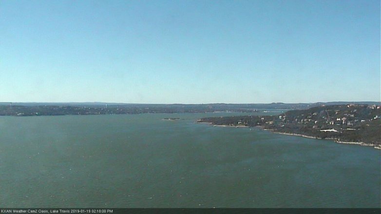 Lake Travis webcam, January 19, 2019 1:20 PM CT