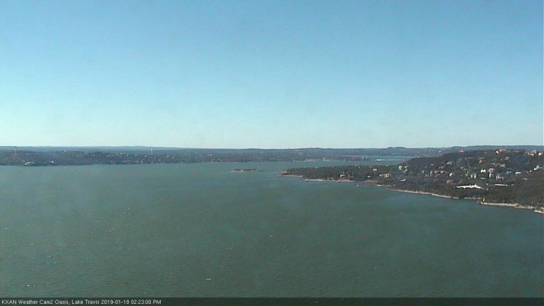 Lake Travis webcam, January 19, 2019 1:25 PM CT