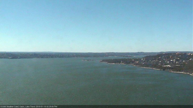 Lake Travis webcam, January 19, 2019 1:30 PM CT