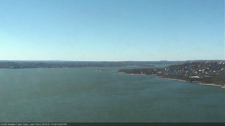 Lake Travis webcam, January 19, 2019 1:35 PM CT