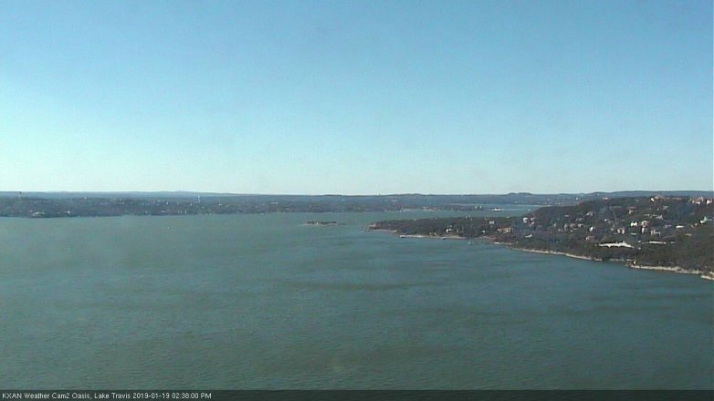 Lake Travis webcam, January 19, 2019 1:40 PM CT