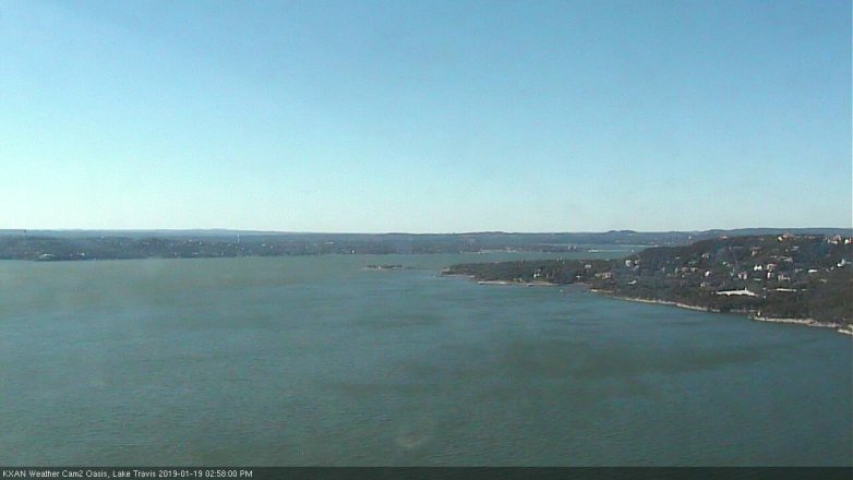 Lake Travis webcam, January 19, 2019 2:00 PM CT