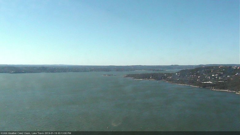 Lake Travis webcam, January 19, 2019 2:15 PM CT