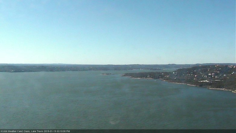 Lake Travis webcam, January 19, 2019 2:20 PM CT