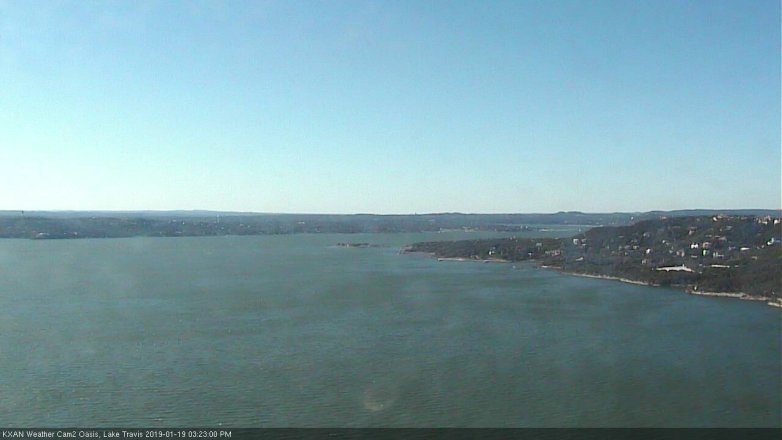 Lake Travis webcam, January 19, 2019 2:25 PM CT