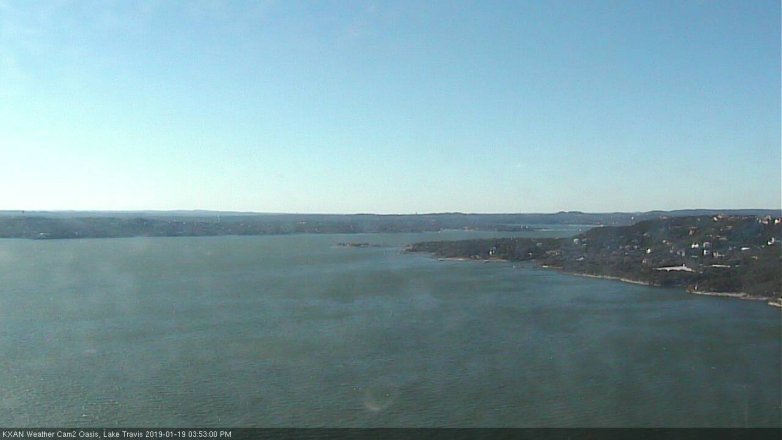 Lake Travis webcam, January 19, 2019 2:55 PM CT