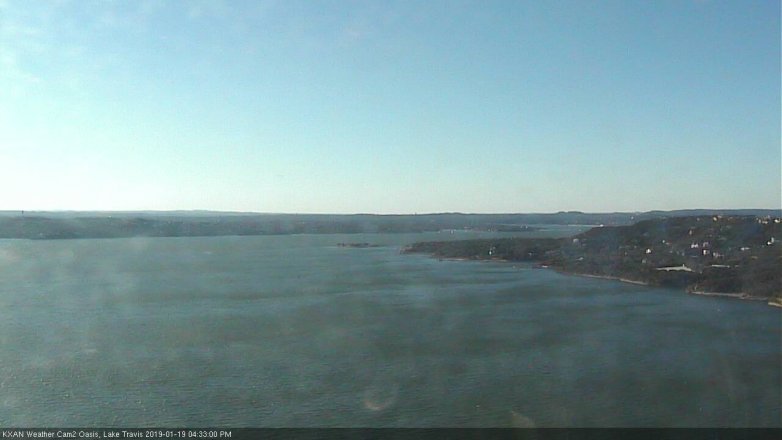 Lake Travis webcam, January 19, 2019 3:35 PM CT