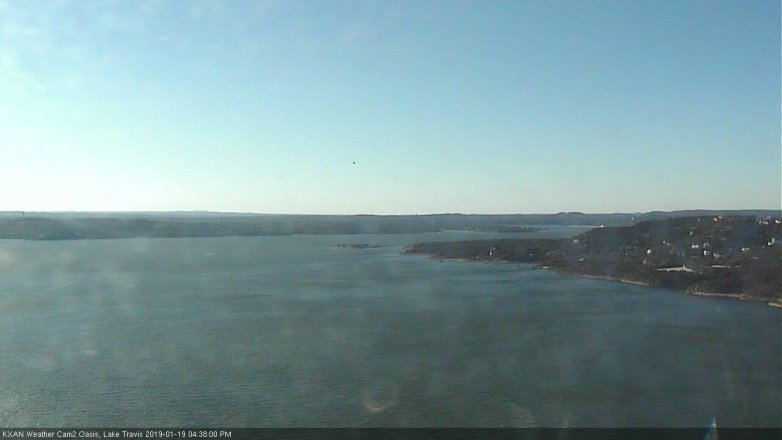 Lake Travis webcam, January 19, 2019 3:40 PM CT