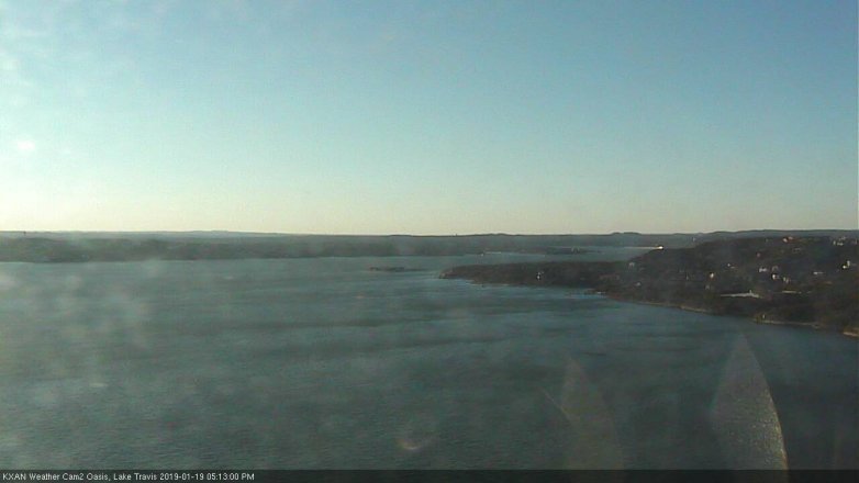 Lake Travis webcam, January 19, 2019 4:15 PM CT