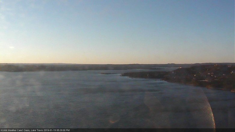 Lake Travis webcam, January 19, 2019 4:30 PM CT