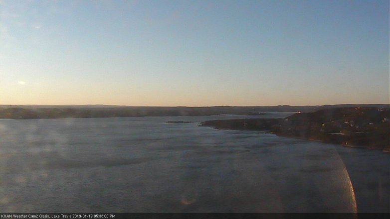 Lake Travis webcam, January 19, 2019 4:35 PM CT