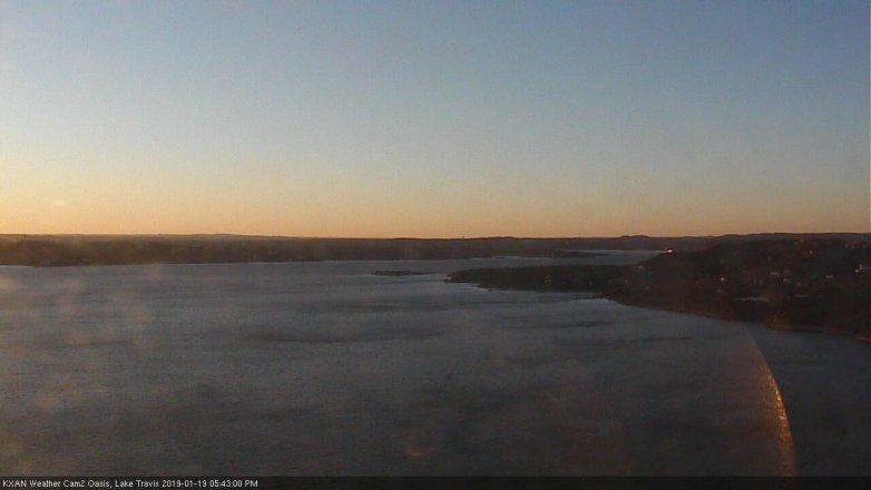 Lake Travis webcam, January 19, 2019 4:45 PM CT