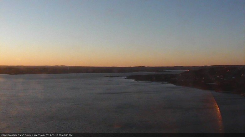 Lake Travis webcam, January 19, 2019 4:50 PM CT