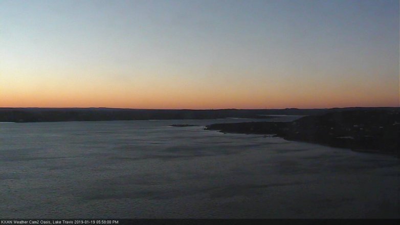 Lake Travis webcam, January 19, 2019 5:00 PM CT