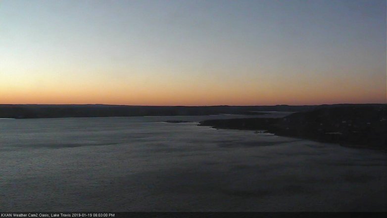 Lake Travis webcam, January 19, 2019 5:05 PM CT