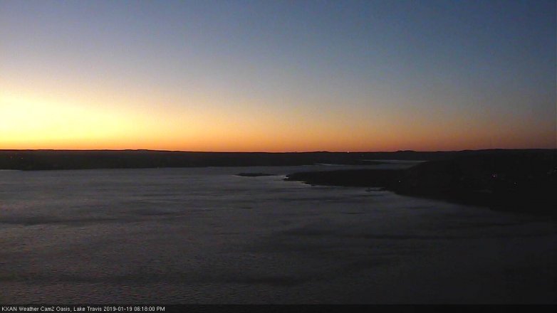 Lake Travis webcam, January 19, 2019 5:20 PM CT