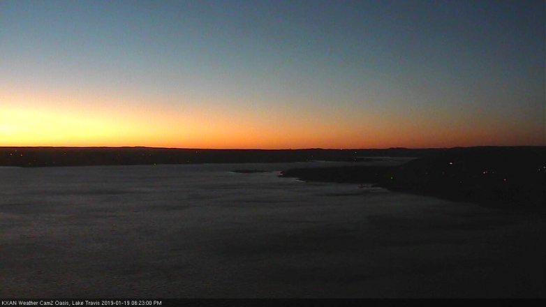 Lake Travis webcam, January 19, 2019 5:25 PM CT