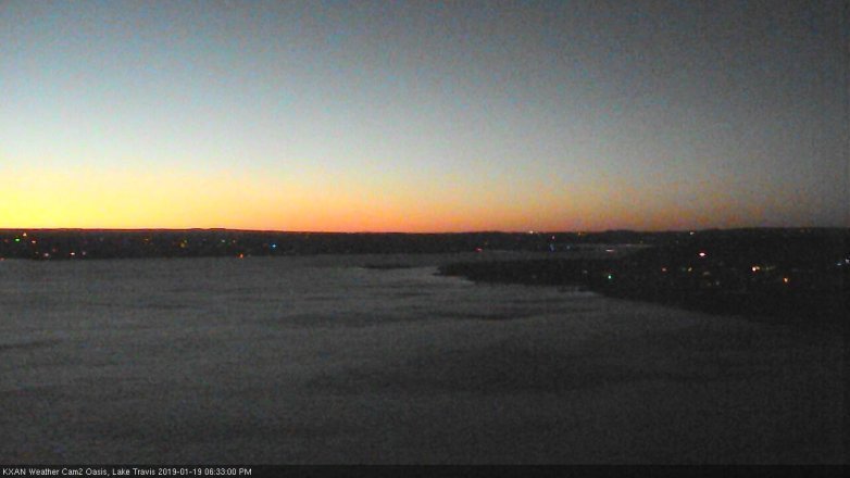 Lake Travis webcam, January 19, 2019 5:35 PM CT