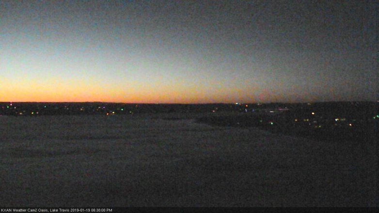 Lake Travis webcam, January 19, 2019 5:40 PM CT