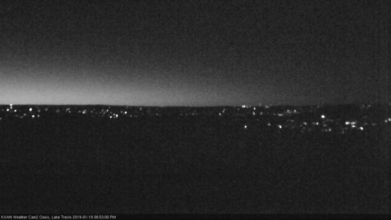 Lake Travis webcam, January 19, 2019 5:55 PM CT