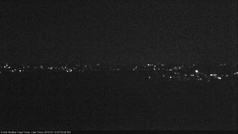Lake Travis webcam, January 19, 2019 6:55 PM CT