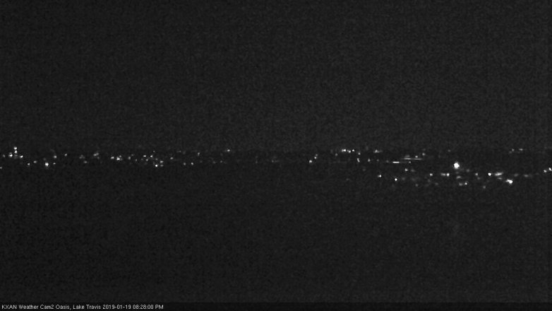 Lake Travis webcam, January 19, 2019 7:30 PM CT