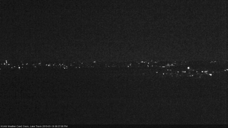 Lake Travis webcam, January 19, 2019 7:40 PM CT