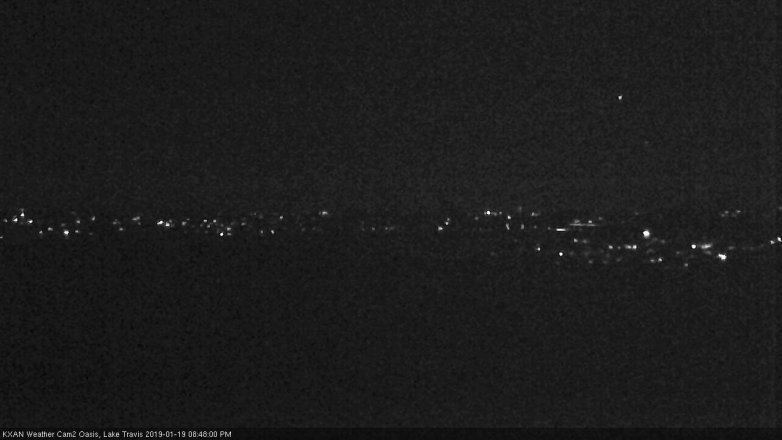 Lake Travis webcam, January 19, 2019 7:50 PM CT