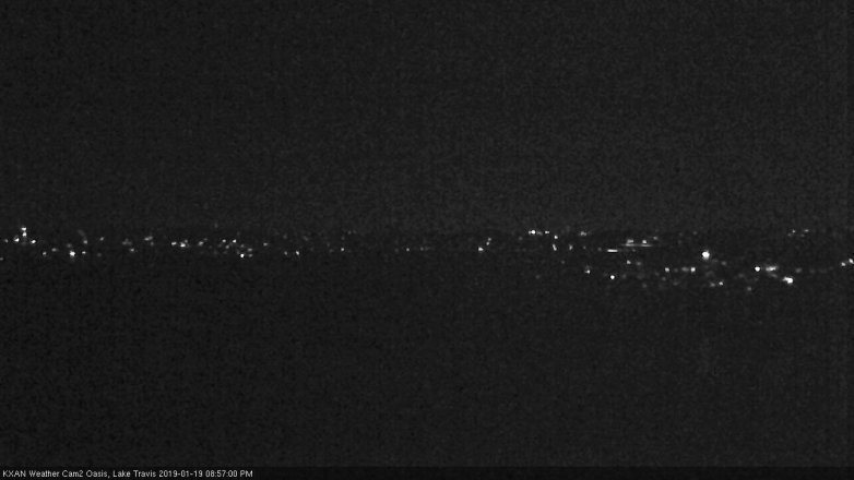 Lake Travis webcam, January 19, 2019 8:00 PM CT