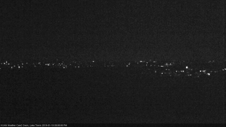 Lake Travis webcam, January 19, 2019 8:10 PM CT
