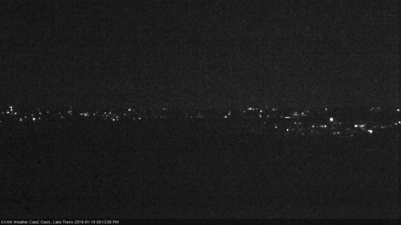 Lake Travis webcam, January 19, 2019 8:15 PM CT