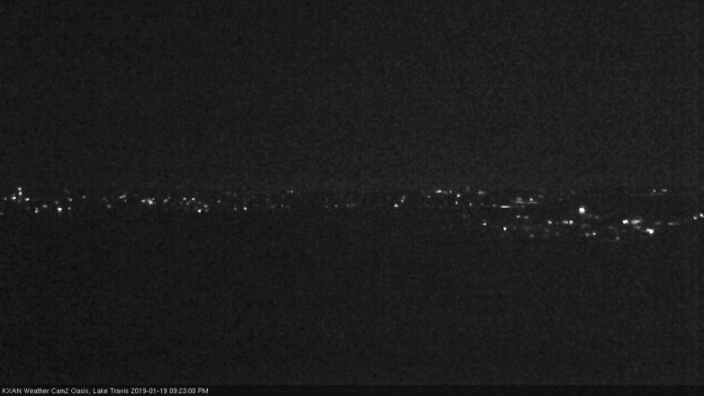 Lake Travis webcam, January 19, 2019 8:25 PM CT