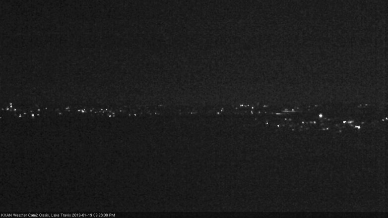 Lake Travis webcam, January 19, 2019 8:30 PM CT